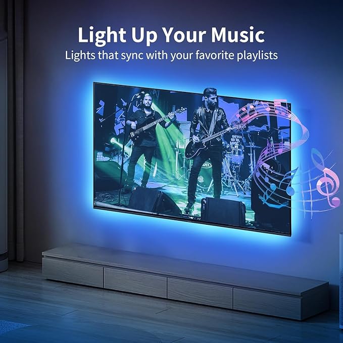 KSIPZE LED Lights for TV, 9.9ft TV led Backlight for 32-43 Inch TVs RGB TV Backlight Behind Music Sync Bluetooth APP & Button Control TV LED Strip Lights USB Powered for Bedroom/Gaming