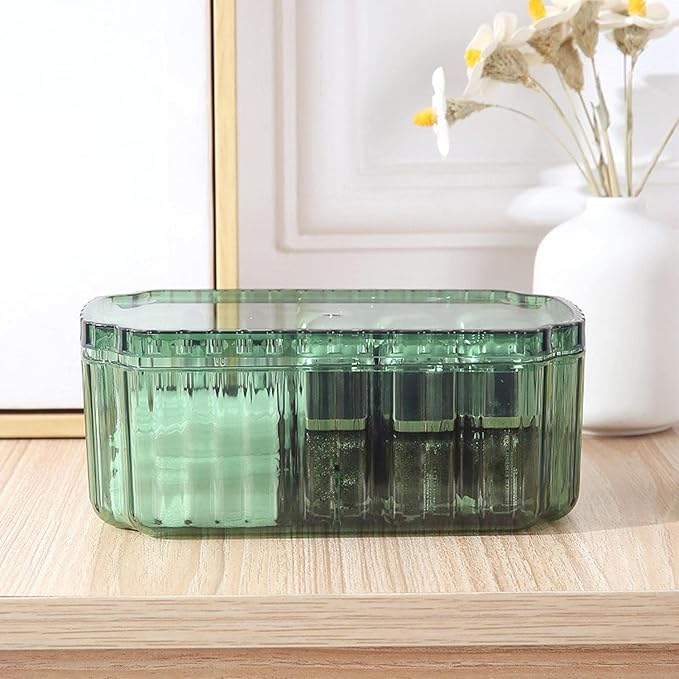 Cosmetic Case Jewelry Box Makeup Case Organizer - Stackable Removable 3 Layer Jewelry Display Case for Rings Bracelets Necklaces