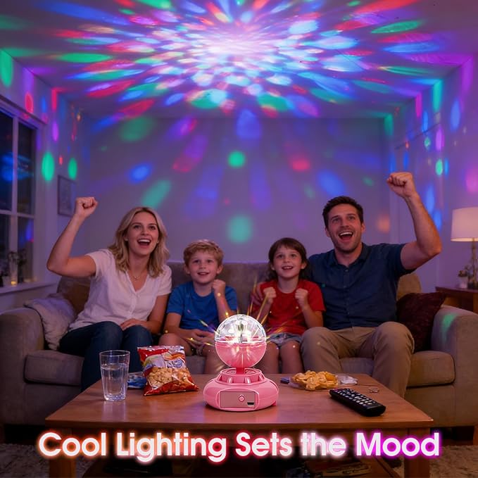 2 Pack Rechargeable Rotatable Star Light Projector, Galaxy Projector, 1200mAh Battery, Suitable Bedroom Decoration, Party, Birthday, Mood Night Light, Room Decor (Pink)