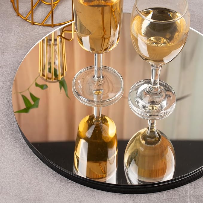 12PCS Acrylic Round Mirrors for Centerpieces, Circle Mirror Centerpieces for Tables Centerpieces & Wedding Decorations & Baby Shower Party & Christmas Decorations (12 * 12inch)