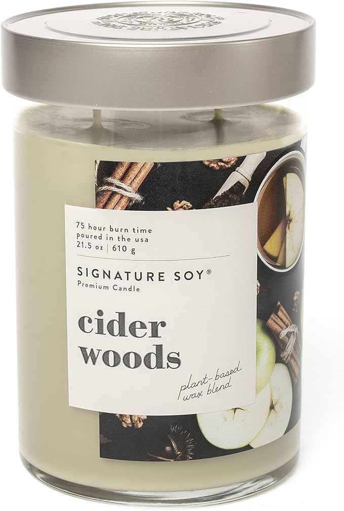 Signature Soy Lidded Cider Woods Scented Candle Extra Large Jar