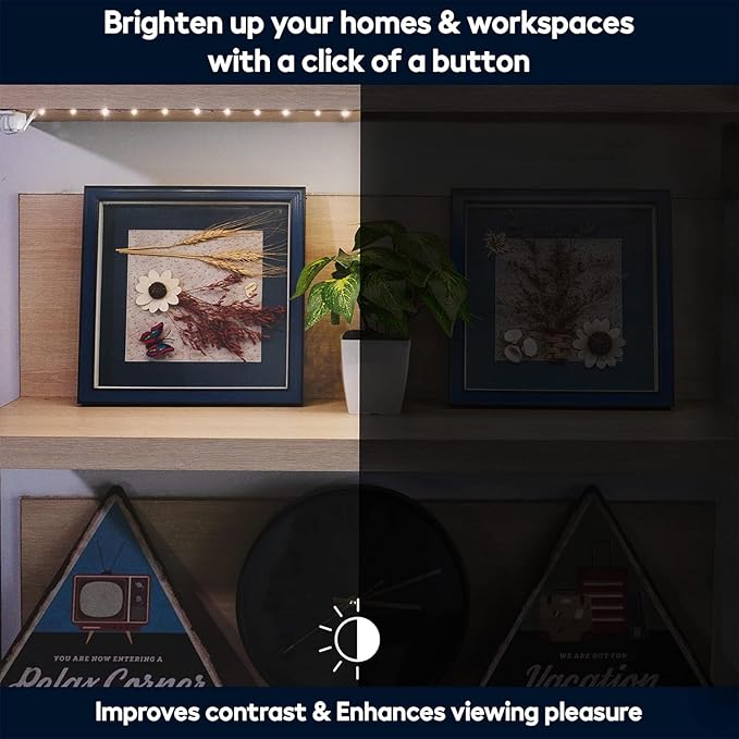BestLuz Battery Powered LED Strip Lights, Wireless LED Strip Lights 40 inch x 3 Pack for Kitchen Under Cabinet Lighting, Shelves, Under Counter, Closet, Cordless Click Light, Neutral White 4000K