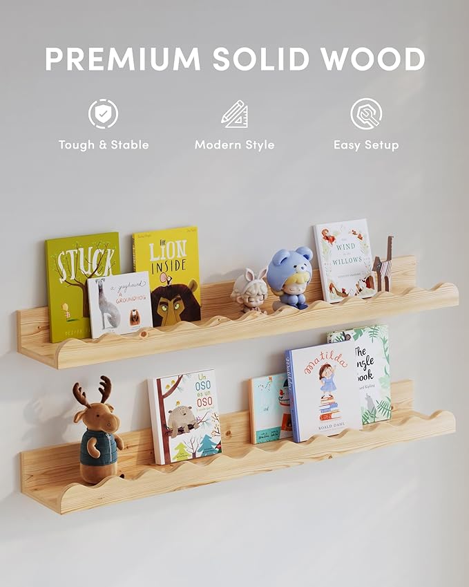 Seocry Nusery Shelves (23 Inches, Wood)