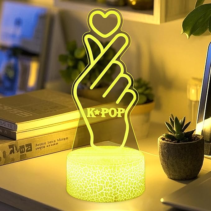 K-pop Decorative Night Light, 16 Color Change Decor with Remote, Kpop Merchandise Gift Perfect as a K-pop Fan Gift or Holiday Present