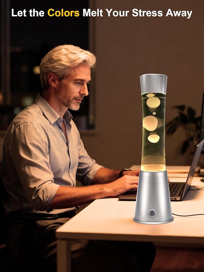 AONESY Liquid Motion Lamps with Remote,17-Color Changing Mood Lamp,15.5 Inch Large LED Night Light, Soothing Table Lamp for Bedroom, Office & Home Decor, Unique Birthday Gift for Kids, Teens & Adults