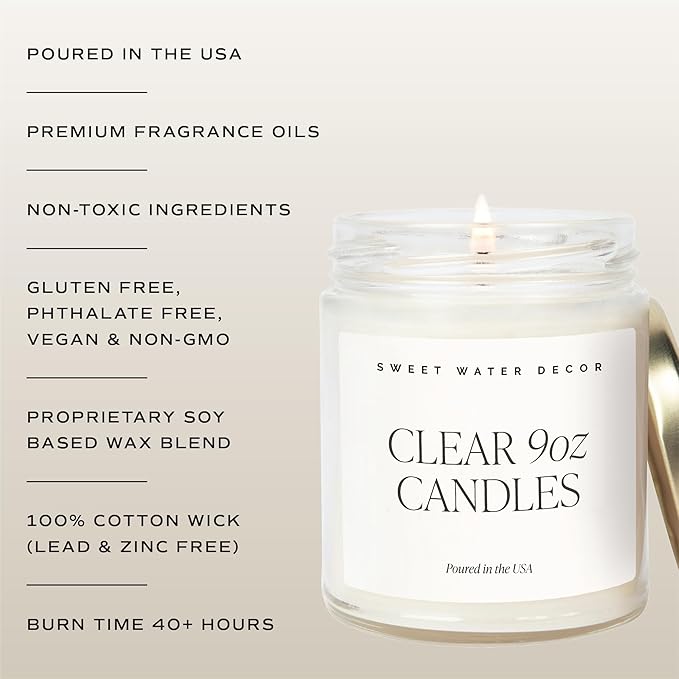 Sweet Water Decor Best Teacher Ever Candle, Back to School Teacher Gifts, 9 oz Clear Jar with 40 Hour Burn Time, Made in USA, Teacher Appreciation Gifts, End of School Year