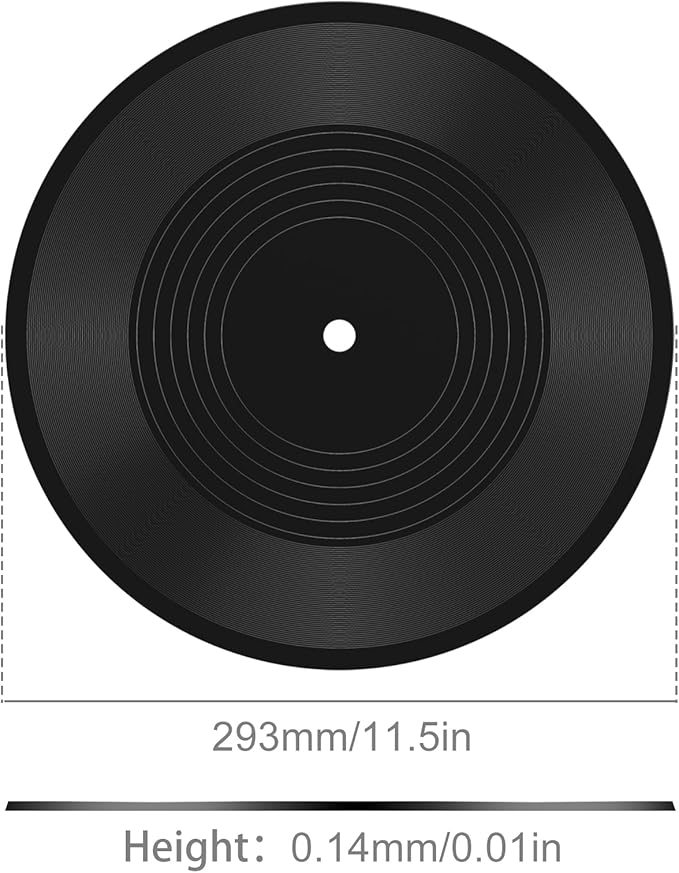 Facmogu 6PCS 12 Inch Blank Vinyl Records, Fake Record Vintage Decoration, Faux Blank Vinyl Records for Wall Aesthetic, Retro Record for Music Party Home Studio Room Display Decor DIY Project