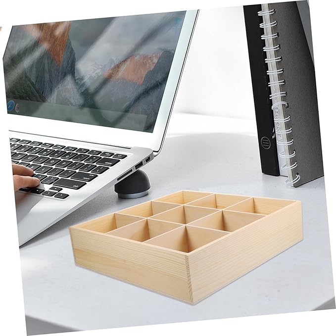NOLITOY Wooden Jewelry Box Storage Organizer Compartment Desktop Makeup and Jewelry Organizer Elegant Design for Vanity Desk for Women