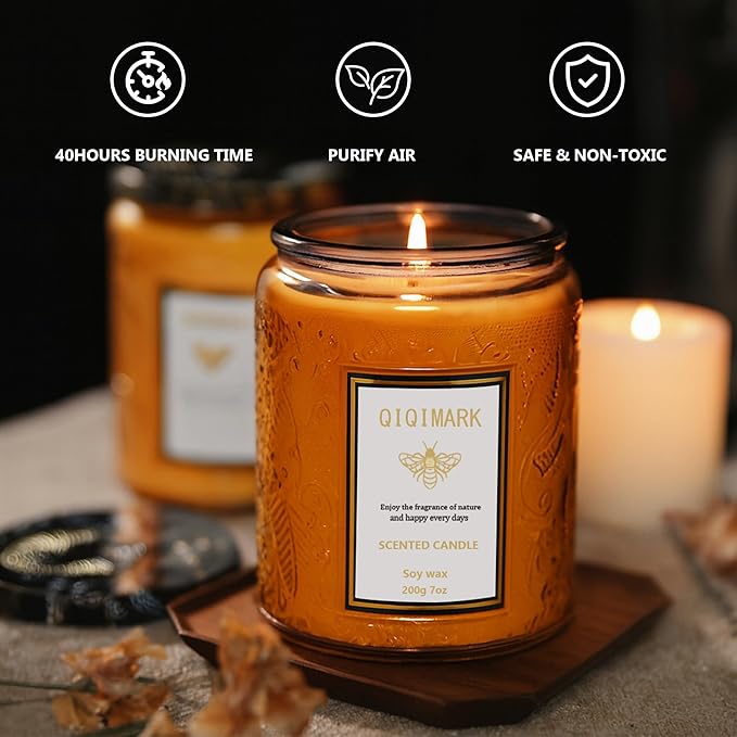 Mother’s Day Candles Gift Set for Mom, Natural Soy Wax Scented Jar Candles 6-Pack, Aromatherapy Candles for Home, 42oz 300 Hours Long Lasting, Gifts for Women