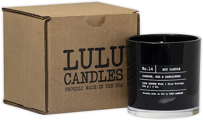 Lulu Candles | Palo Santo | Luxury Scented Soy Jar Candle | Hand Poured in The USA | Highly Scented Candles for Home Fragrance & Decor (9 Oz.)