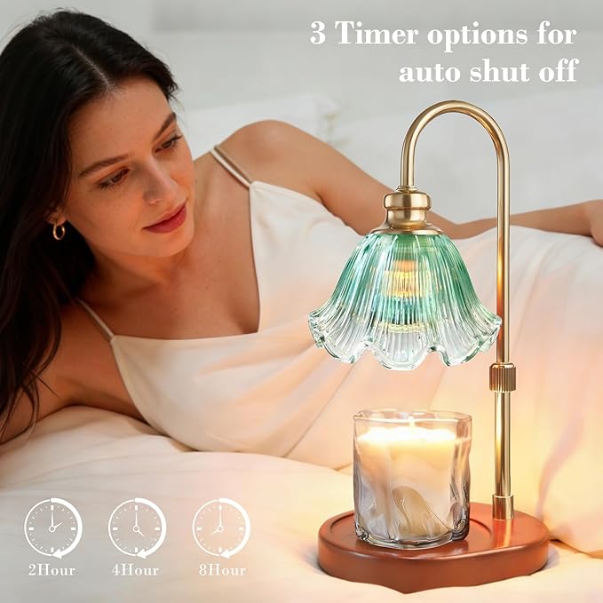 Banbanda Candle Warmer Lamp with Timer: Mothers Day Gifts,Birthday Gifts for Women, House Warming Gifts New Home Decor – Height Adjustable Candle Lamp