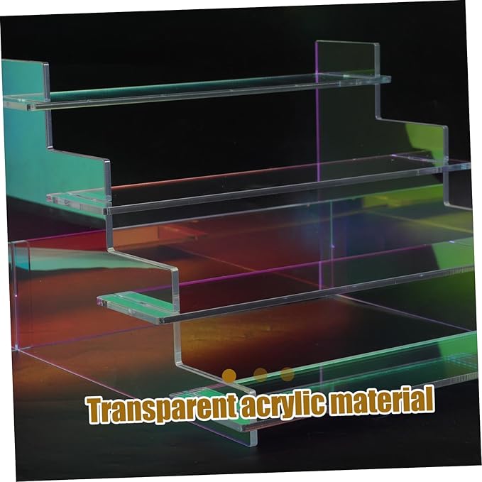 Transparent Acrylic Perfume Organizer Colorful Makeup Nail Polish Display Stand Versatile Riser for Home Decor Action Figures and Desserts