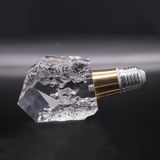 Crystal Decorative LED Light Bulbs 5 Watt(Equivalent 40w),Fancy Unique Pretty Light Bulb E26 Base, Soft Warm Light Lightbulbs Staircase,Bars, Ambience (FP-52, 1PC)