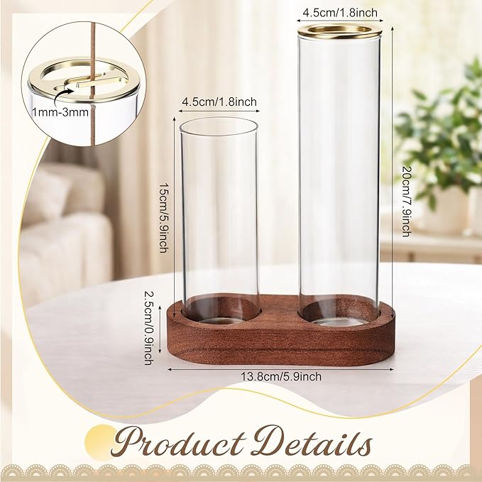 Glass Glowing Incense Holder, Incense Sticks Burner Holder with Storage, Hang Upside Down Incenses Holders for Sticks with Glass Ash Catcher for Meditation Yoga Spa Room Decor