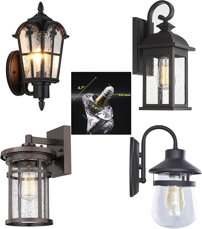 Crystal Decorative LED Light Bulbs 5 Watt(Equivalent 40w),Fancy Unique Pretty Light Bulb E26 Base, Three Color Lightbulbs for Staircase,Bars, Ambience (FP-07A-100, 1PC)