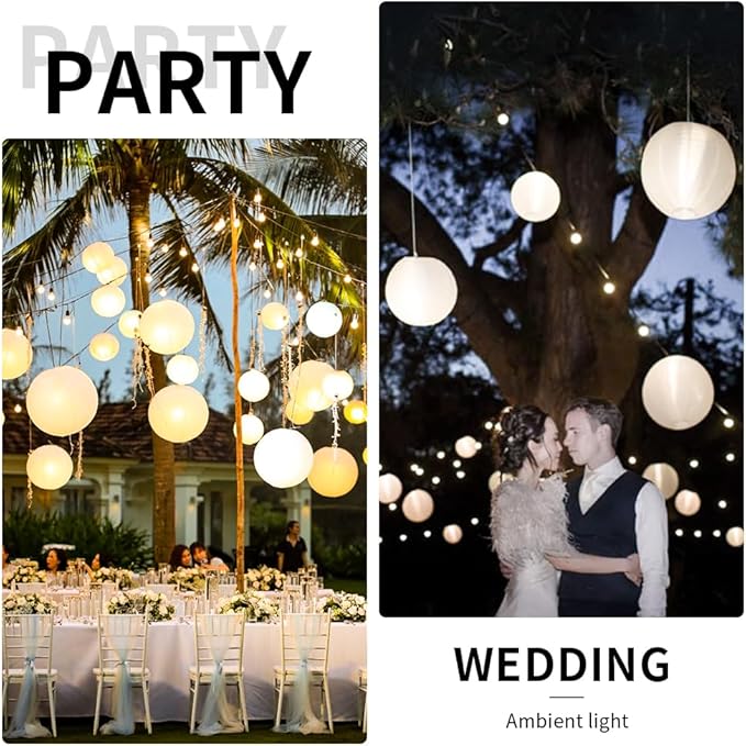 24PCS Mini Led Lights, Led Balloons Light for Paper Lanterns, Easter Eggs, Birthday Party, Wedding, Halloween, Christmas Decoration, Last 36 Hours- White