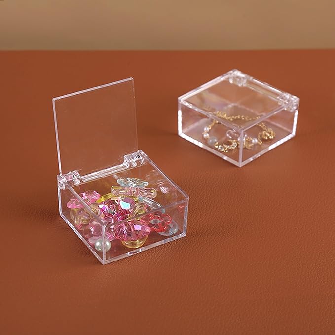 KissYou Acrylic Box Small Clear Display Box with Lid Storage Contanier Coffee Pod Holder Acrylic Laundry Dryer Sheet Holder
