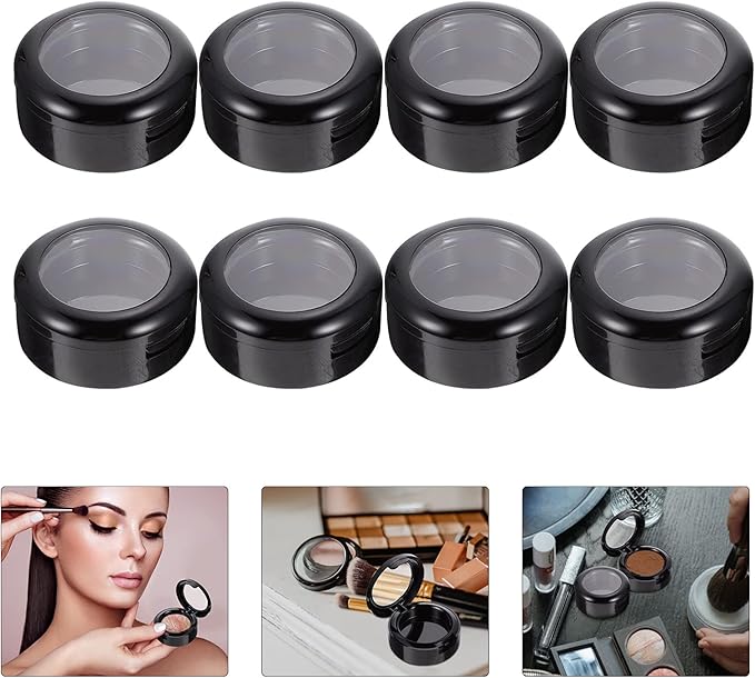 FRCOLOR 8pcs Eyeshadow Case Empty Organizer Versatile Makeup Tool for Travel Home Storage Lightweight Design for Eye Shadow Blush Lip Gloss Compact and Practical Makeup Storage