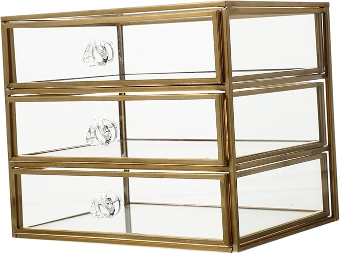 Multi-layer Transparent Jewelry Storage Case Elegant Drawer Organizer for Necklaces Rings and Bracelets Stylish Desktop Display Container for Home Dorm Use Large