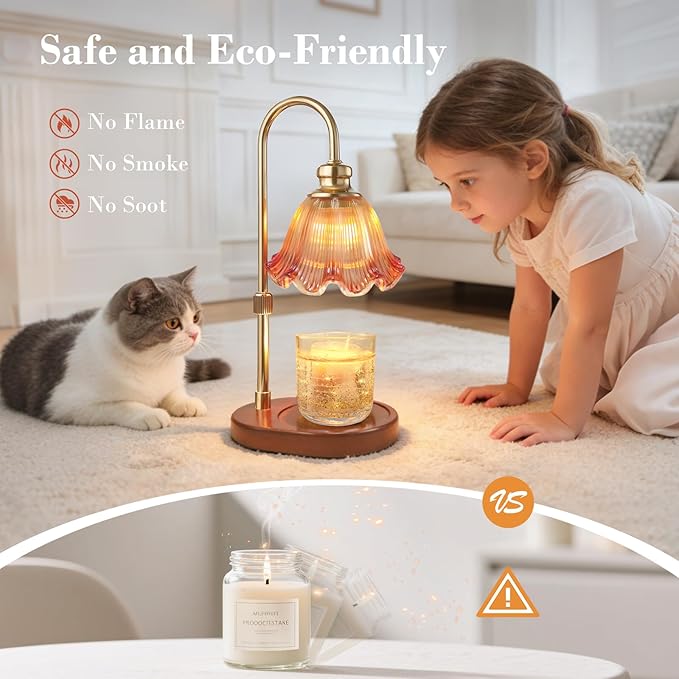 Banbanda Candle Warmer Lamp with Timer: Mothers Day Gifts,Birthday Gifts for Women, House Warming Gifts New Home Decor – Height Adjustable Candle Lamp