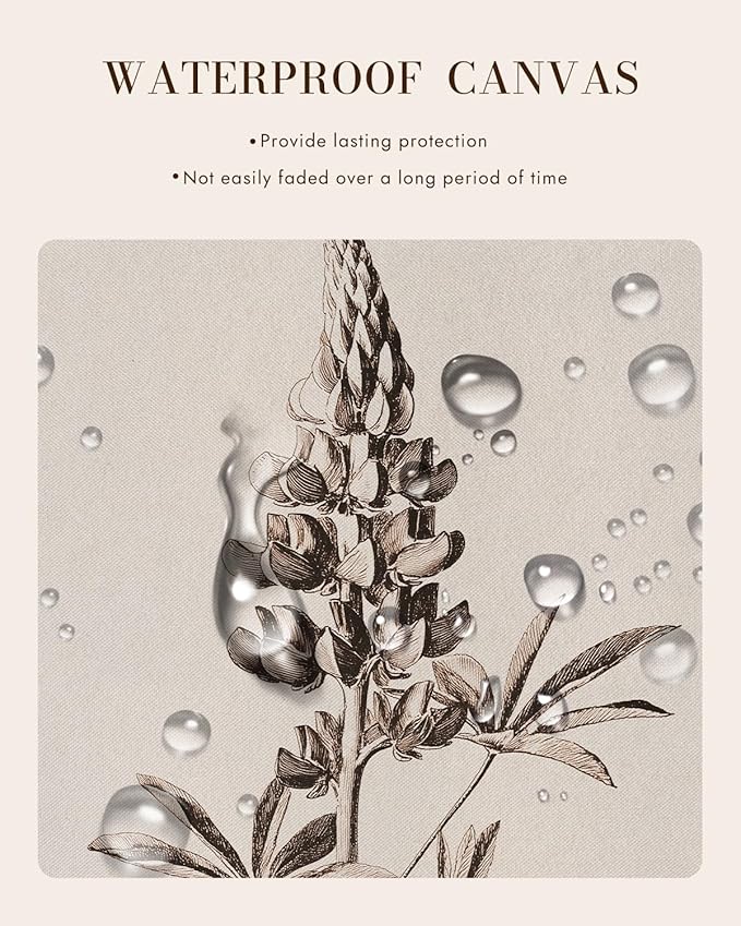 Bzstyleart Vintage Wall Art Decor for Living Room, Canvas Framed Flowers Wall Art, Gold Framed Artwork, Sketching Painting Picture Travel Artwork for Home Decor Aesthetic, Texas Upinus, 12L x 16W
