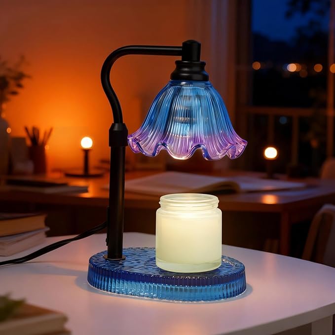 Candle Warmer Lamp with Timer Dimmable, Adjustable Candle Warmer Lamp for Jar Candles 3-Wick, Flameless Smokeless Candle Heater with 2 Bulbs, Home Decor Birthday Mothers Day for Women Mom