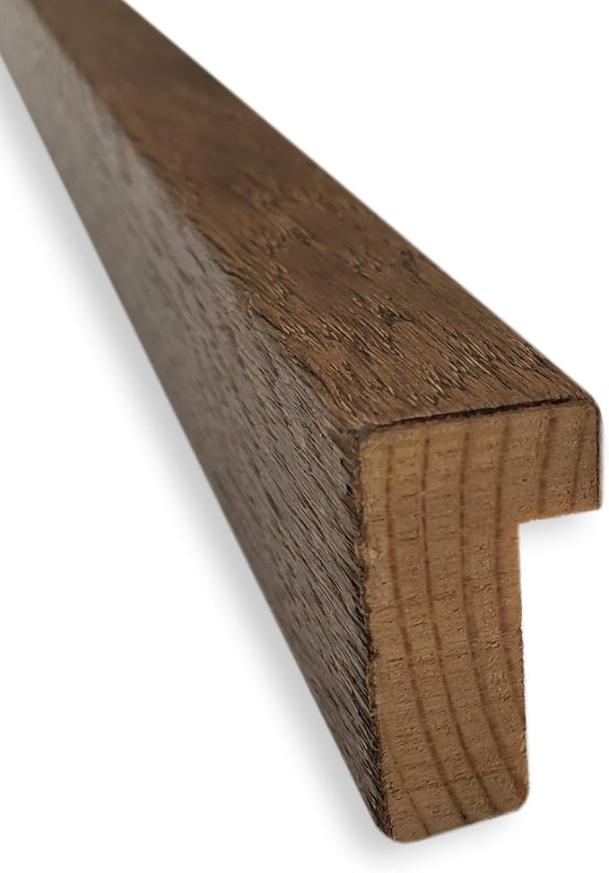 Amanti Art Brown Full Length Mirror for Door, 49x15 Carlisle Brown Narrow Tall Wall Mirror Full Length, Mounted to Door or Closet Wall with no Visible Brackets, Country Rustic Wood Frame, Bedroom