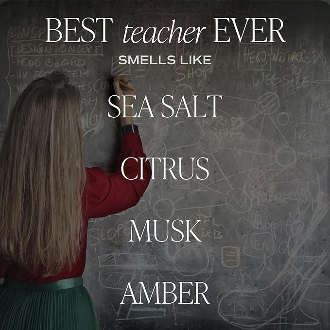 Sweet Water Decor Best Teacher Ever Candle, Back to School Teacher Gifts, 9 oz Clear Jar with 40 Hour Burn Time, Made in USA, Teacher Appreciation Gifts, End of School Year