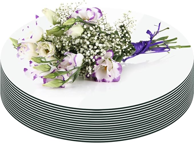 15 Pack Round Mirror Centerpieces for Tables Decorations, 6inch Acrylic Mirror Plate Circle Mirror Trays Wedding Centerpieces, Self Adhesive Non Glass Stickers for Home or Wall Decor Candle Crafts