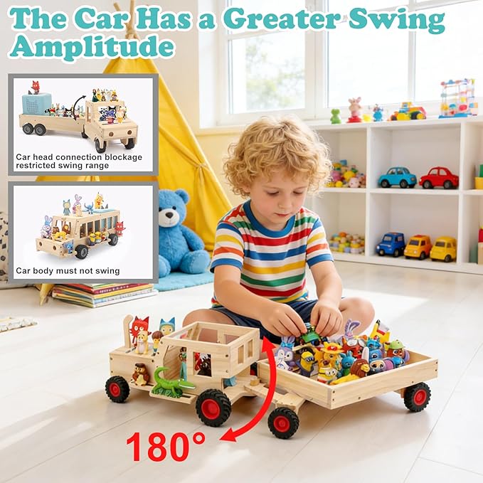 for Tonies Box Organizer Shelf Storage, for Tonie Shelf Magnetic, Compatible with Tonie Box 1/2 Player Tonies Figures Characters for Children, Display Collection 20~30 Characters - Tractor
