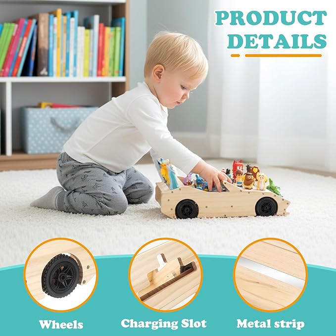 Sports Car for Tonies Box Organizer Shelf Storage, for Tonie Shelf Magnetic, Compatible with Toniebox 1/2 Player Tonies Figures Characters for Children, Display Collection 10~20 Characters