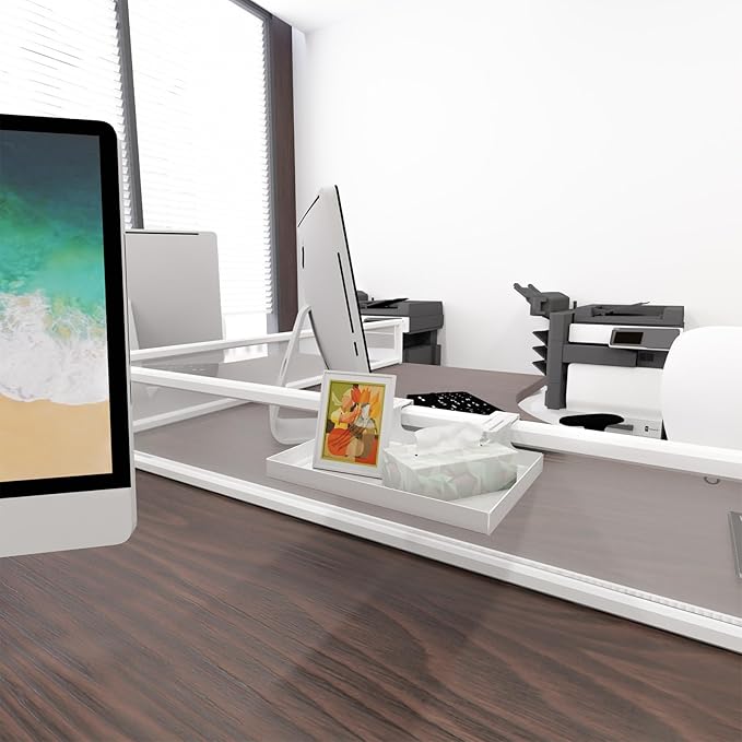 Office Cubicle Shelf - 8.3'' x 5.5'' x 1.7'' Storage Organizer Floating Corner Rack Hanging Shelf Adjustable Home Office Essentials for Planter Statue Decor Photo Frame 1 Pack