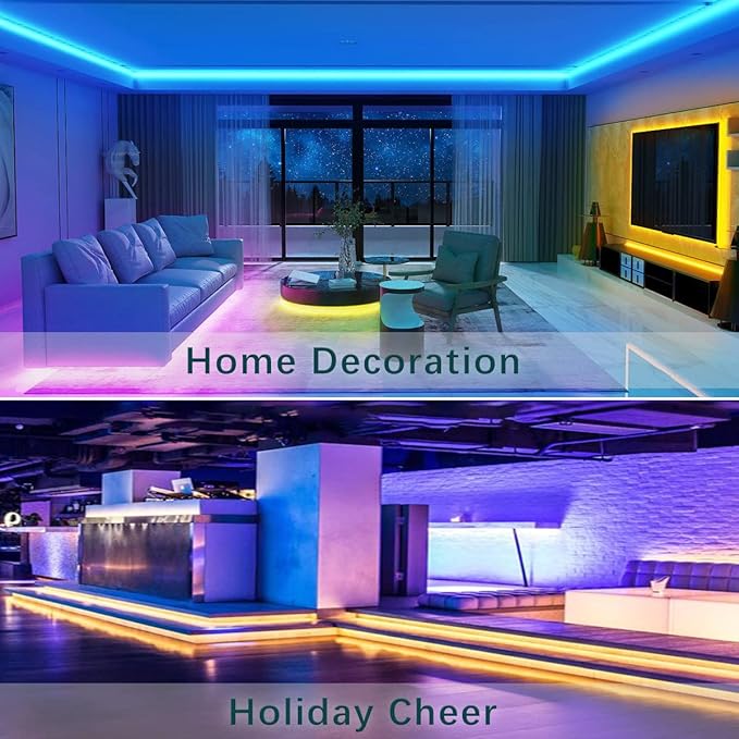 12V 5 in 1 LED Strip Lights RGB + CCT, RGB + White + Warm White (2800K to 6500K) RGBCW 5M Mixed Colour Adjustable Light Strips IP20 300 LEDs for Bedroom, Kitchen, Advertising Decoration