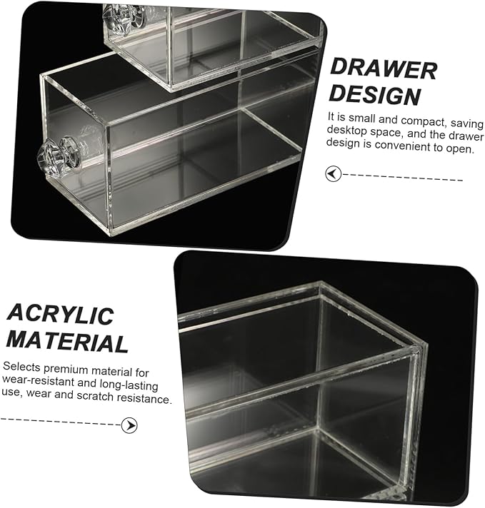 Holibanna Style Jewelry Storage Case Transparent Makeup Organizer Capacity Practical Jewelry Holder for Earrings and Accessories for Bedroom and Vanity Use