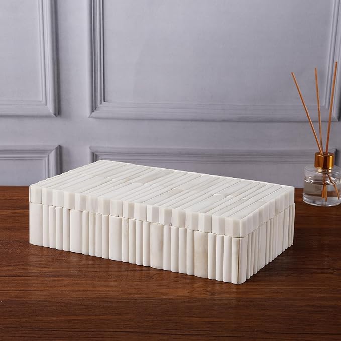 Handicrafts Home Decorative Keepsake Box 8x5 – Small Organizer Box with Lid, Boho Decorative Storage, Retro Memory Box, Unique Coffee Table Décor, Jewelry or Trinket Box, Modern Shelf Decorative Box