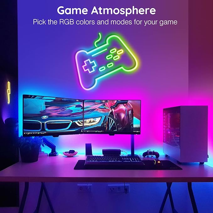 AILBTON 32.8Ft Neon Rope Lights,Flexible Led Rope Lights Control with App/Remote,Multiple Modes Music Sync Gaming RGB Led Neon Lights for Bedroom Outdoor