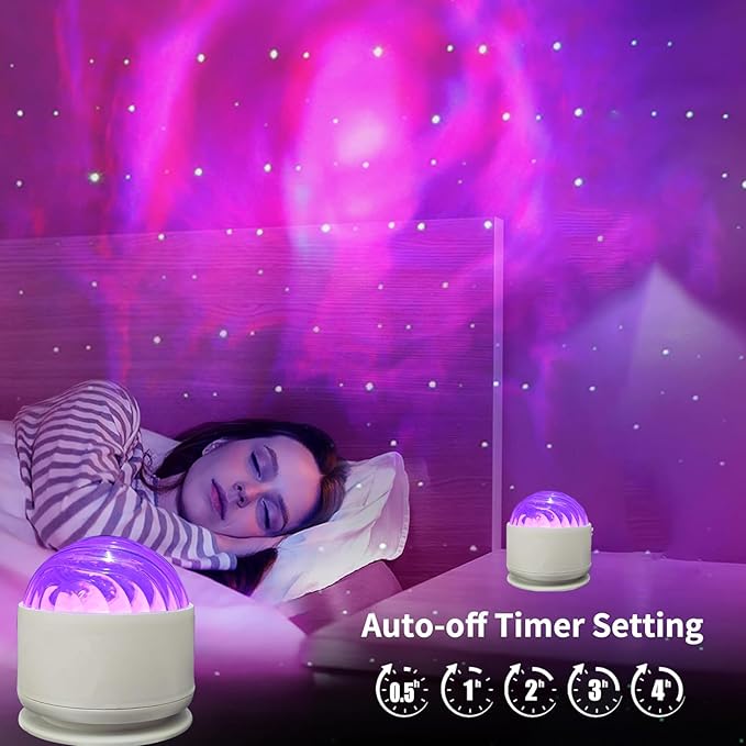 Neioaas 2 in 1 Northern Lights Projector, 16 Color Aurora Night Light Projector,Remote Galaxy Light Projector,USB Recharge Ocean Wave Projector for Playroom Birthday Kids Teen Gift (Aurora & Wave)