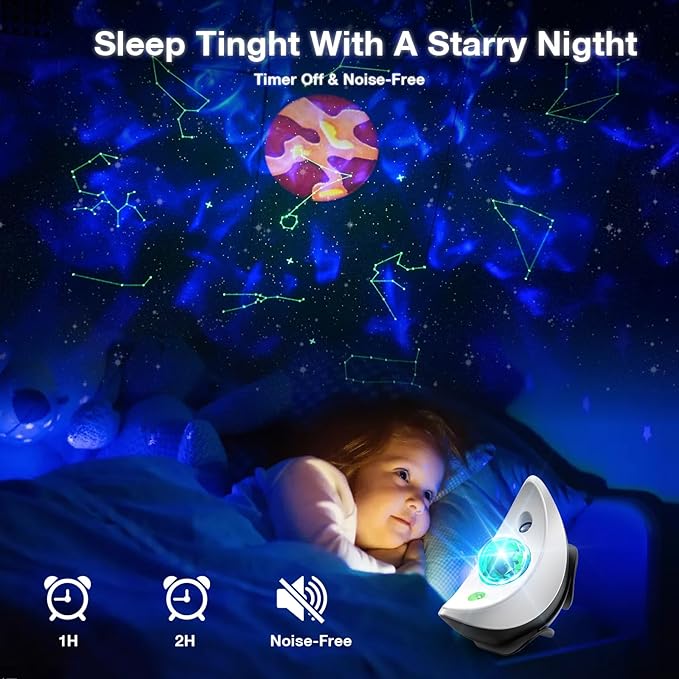Star Projector, Galaxy Projector for Bedroom, Night Sky Projector Built-In Bluetooth Speaker, LED Light Projector with Timer & Remote Control for Bedroom Decor, Home Theater, Ceiling, Kids Room, Party
