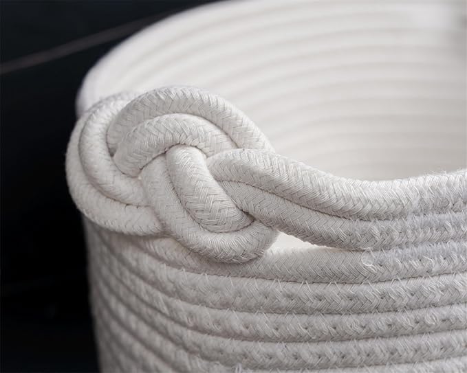 JUPPE Custom Baby Shower Basket, Personzlized Basket with Baby Name, Baby Boy Girl Storage Organizer Cotton Rope Nursery Decor Newborn Gift (style 1) (Style 5)