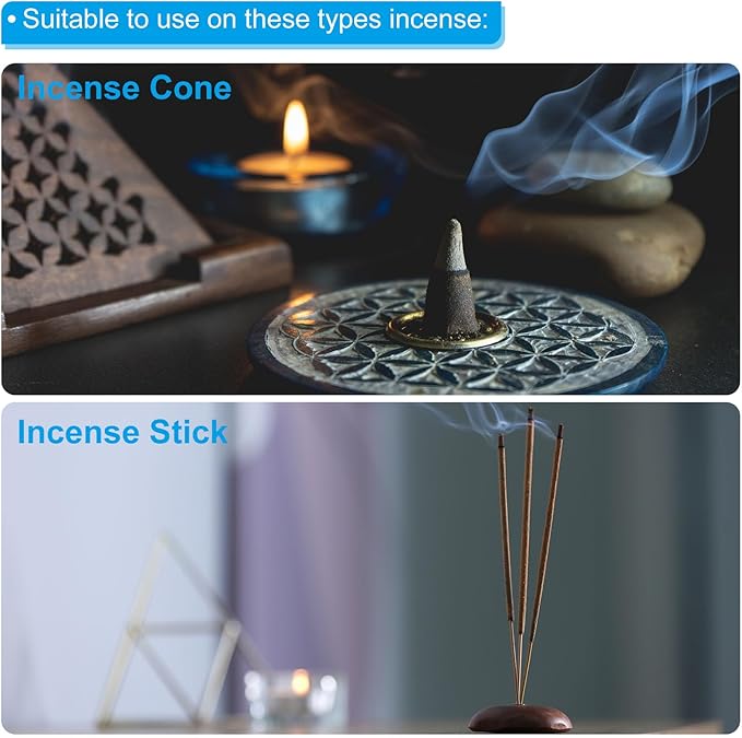 PATIKIL Incense Holder, 2 Pack Brass Incense Cone Burner Stick Holder with 9 Holes Incense Stand Base for Yoga Spa Room Home Office, 0.8" Dia. 0.8" Tall