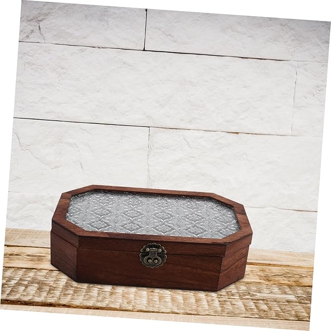 Homoyoyo Retro Style Storage Box Makeup Organizer Desk Vintage Small Trinket Box Home Decor