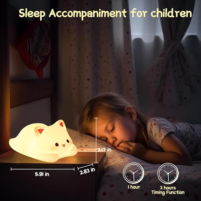 ZKLiLi Night Light for Kids Lamp, 16 Colors Lamp Cute, Dimmable Baby Night Lights for Nursery,Silicone Rechargeable Nightlight for Kids Room, Kawaii Room Decor (Dayan)