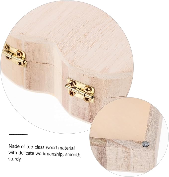 LIFKOME Vintage Heart-shaped Wooden Jewelry Box with Large Capacity for Women Makeup Organizer Case for Home Decor and Scratch Protection