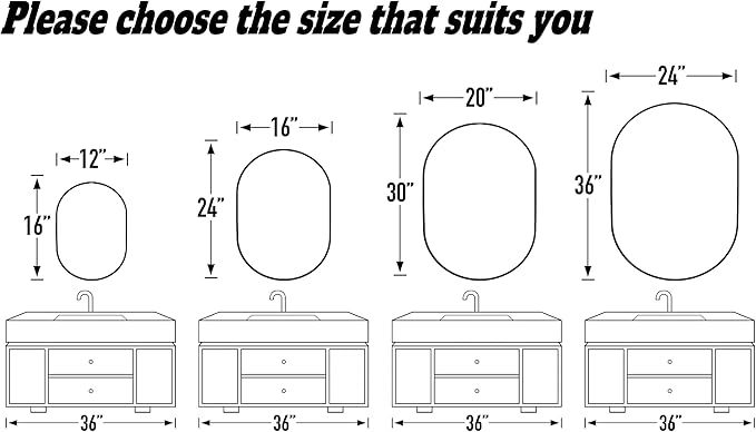 SCWF-GZ 30x20 Mirror Runway Oval Wall Mounted Aluminum Alloy Metal Frame Rectangle Mirrors for Entryway Bedroom Bathroom Living Room 30 20 inch Silver