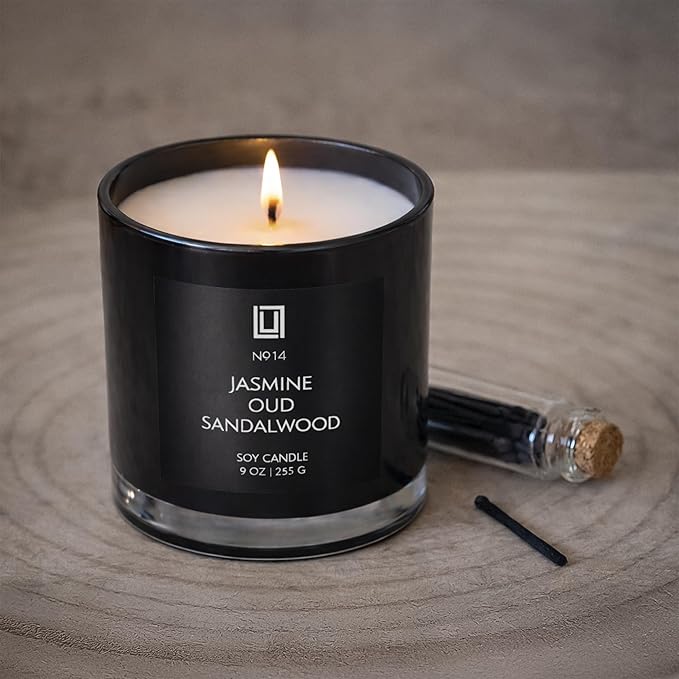 Lulu Candles | Lemon & Vanilla Bean | Luxury Scented Soy Jar Candle | Hand Poured in The USA | Highly Scented & Long Lasting (9 Oz.)