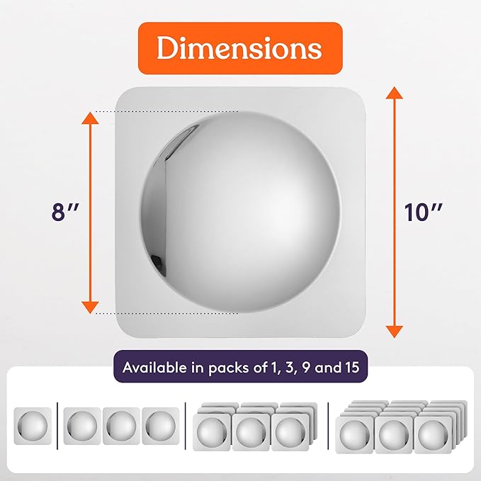 Special Supplies Sensory Bubble Wall Mirror - Interactive Acrylic Mirrors for Wall Decoration and Sensory Toys for Kids Classroom or Home -Sensory Room Decor -Visual, Tactile Stimulation (1 Pk)