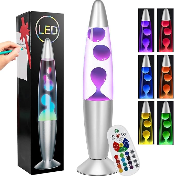 AONESY Liquid Motion Lamps with Remote 17 Color Changing Night Light 16 Inch LED Table Lamp Relaxing Liquid Light for Kids Adults Teens Room Decor Light Mood Lamp Classic Christmas Birthday Gift