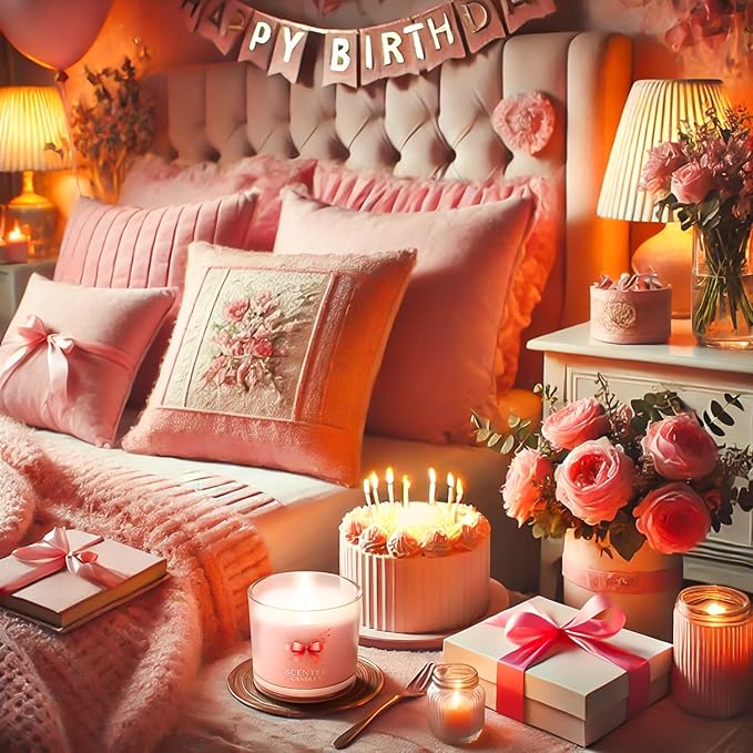 CHILLFLAME 18th Birthday Gifts for Girls, Birthday Candle Gift Set for Her, 6 Scented Votive Candles, Candles Gifts for Women/Men (6 Color, 14 oz)