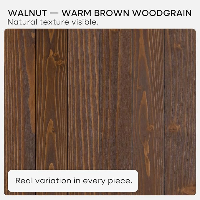 Homeforia Classic Walnut 30 inch Floating Shelf, High End Solid Real Wood Small 30inch Floating Shelves for Wall Mounted, 30in Floating Shelves, Heavy Duty Bracket, 30 X 6.5 X 1.75 inches, Set of 2