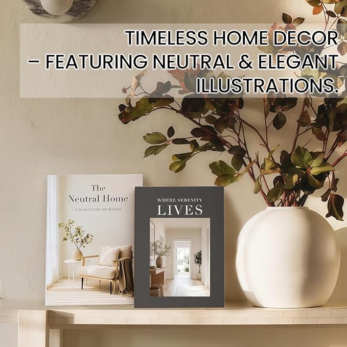 Decorative Books for Neutral Home - Fake Books Storage Box for Decoration - Set of 2 Coffee Table Book - Photo Storage Keepsake Box for Room Bookshelf Decor, Charcoal